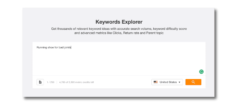 The Ahrefs Keywords Explorer