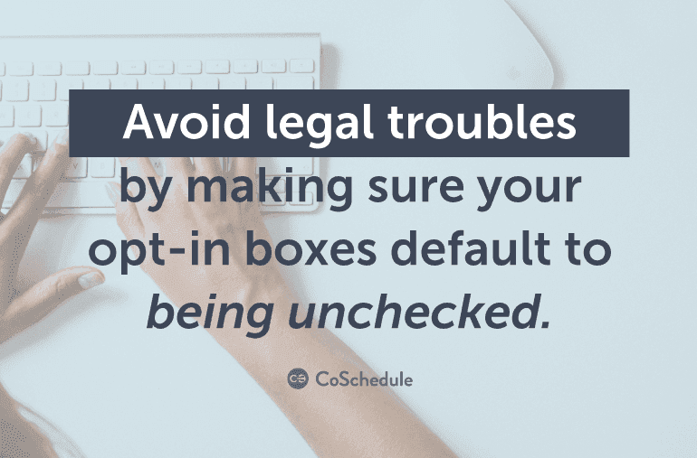 Avoid legal troubles due to CASL.