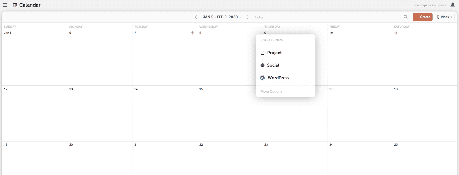 Add a project on your CoSchedule Calendar.