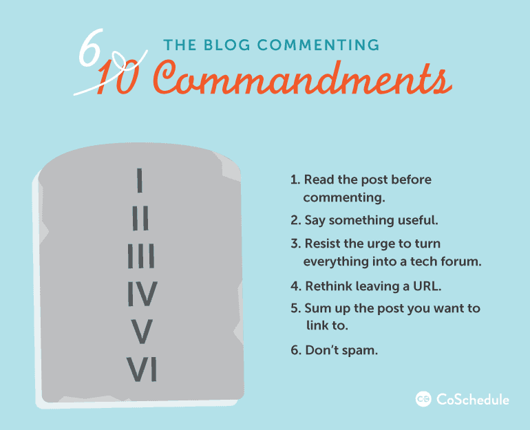 blog comment commandments