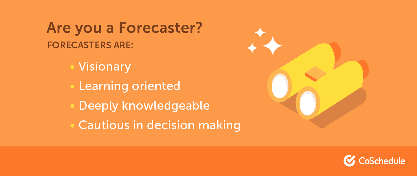 A list of traits that make up a forecaster