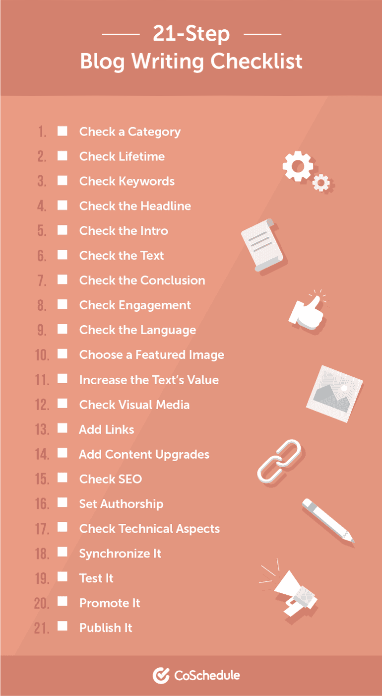Complete 21-Step Blog Writing Checklist