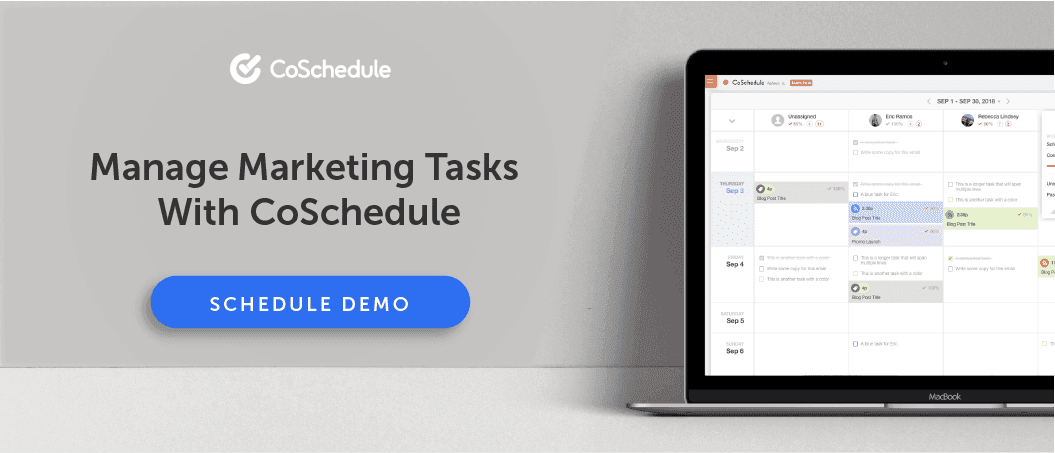 Manage marketing tasks with CoSchedule