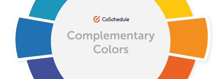 Complimentary color wheel showing blue is the opposite of orange.