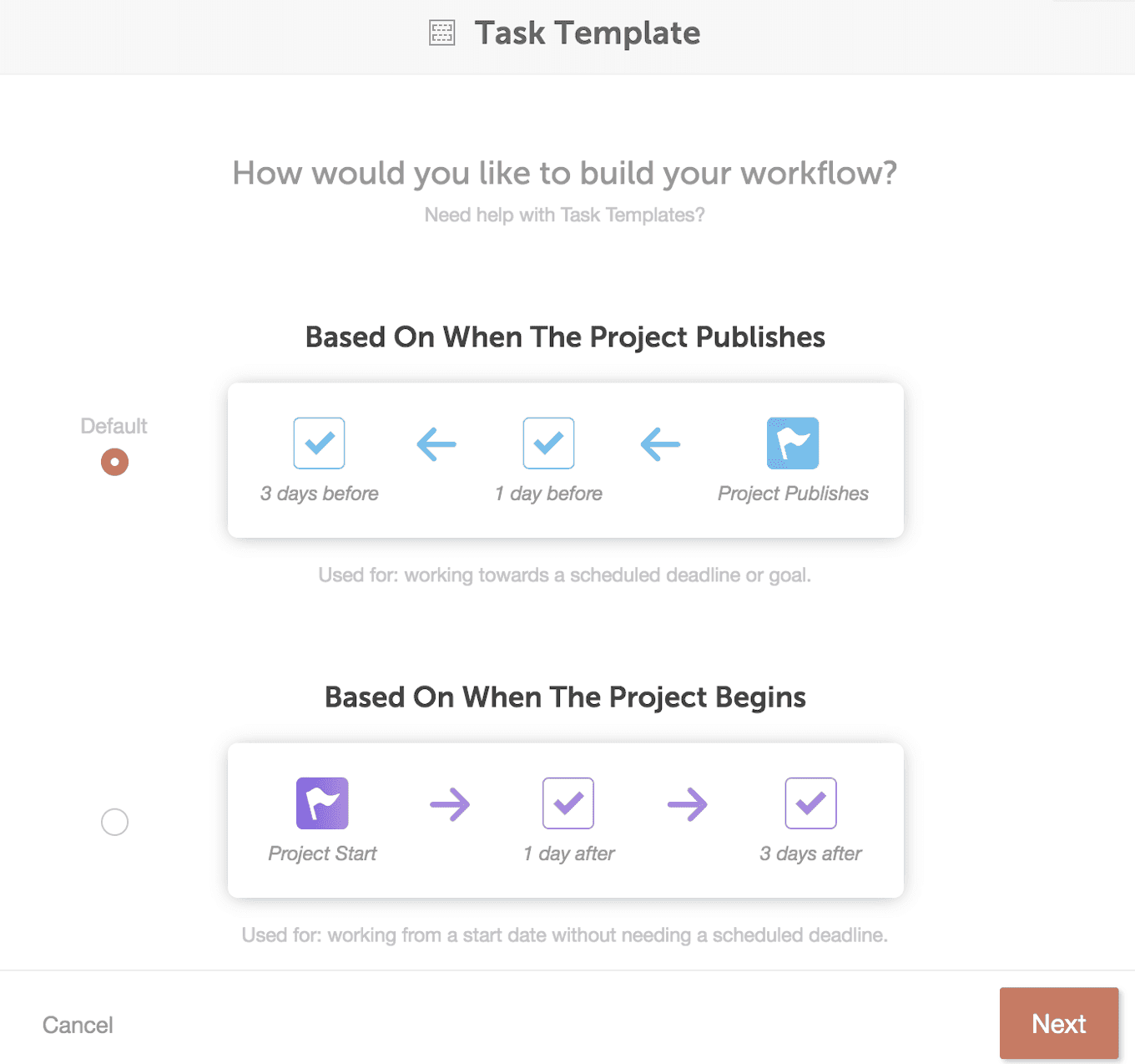 Example of getting started building task template 