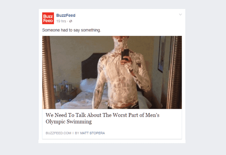 Obscured image post from Buzzfeed