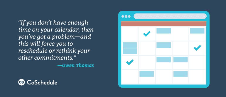 use a calendar to increase your productivity