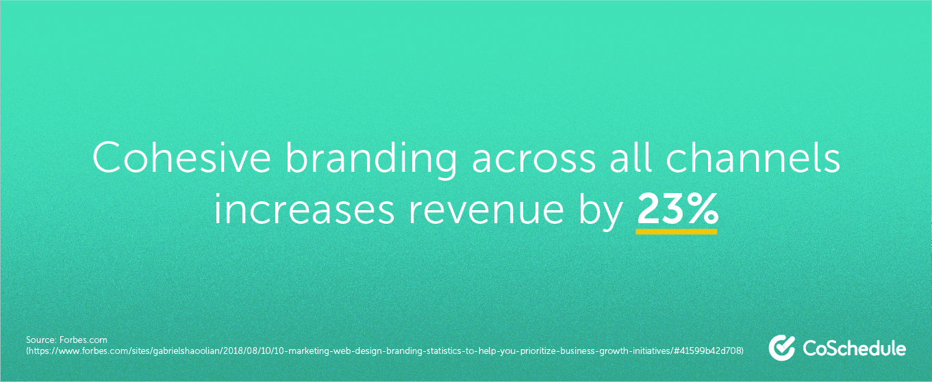 Cohesive branding across all channels increases revenue