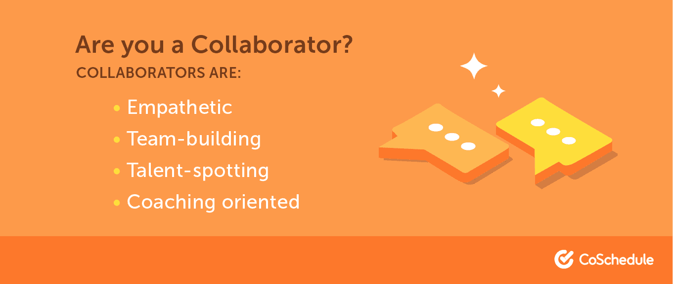 A list of traits that make up a collaborator