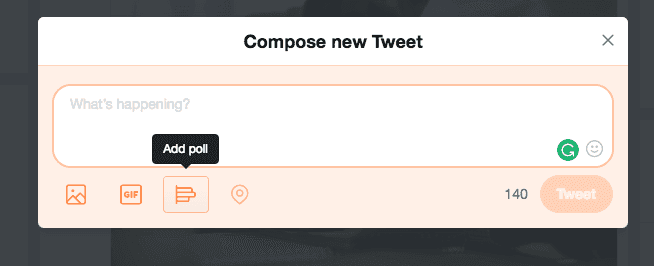 Compose a new Twitter poll