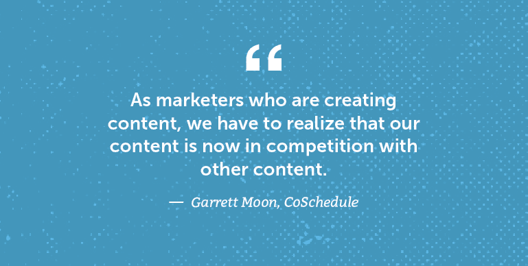 As marketers who are creating content ...