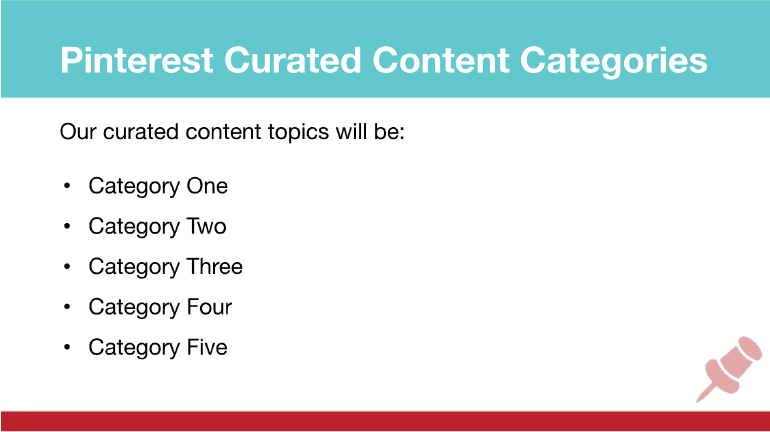 Pinterest Marketing Strategy: Curated Content Categories