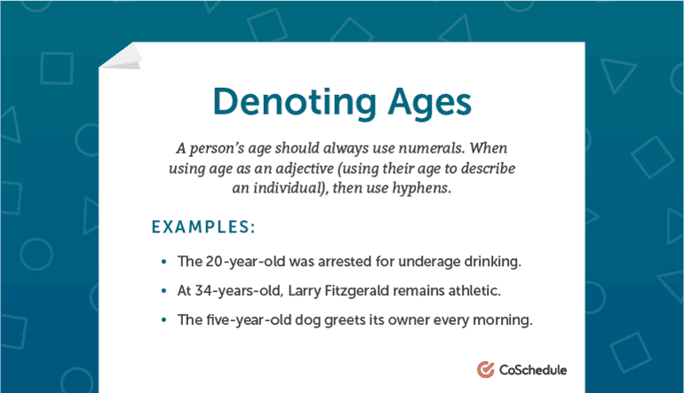 How to Denote Ages in AP Style