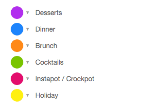 Topic Themes: Desserts, Dinner, Brunch, Cocktails, Instapot / Crockpot, Holiday