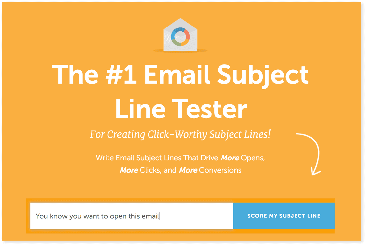 Example from the email subject line tester