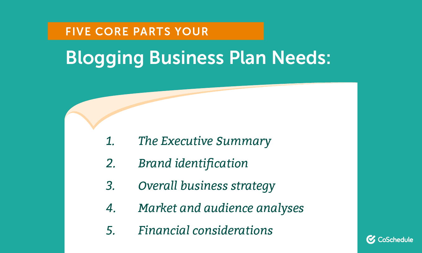 Five Core Parts Your Blogging Business Plan Needs