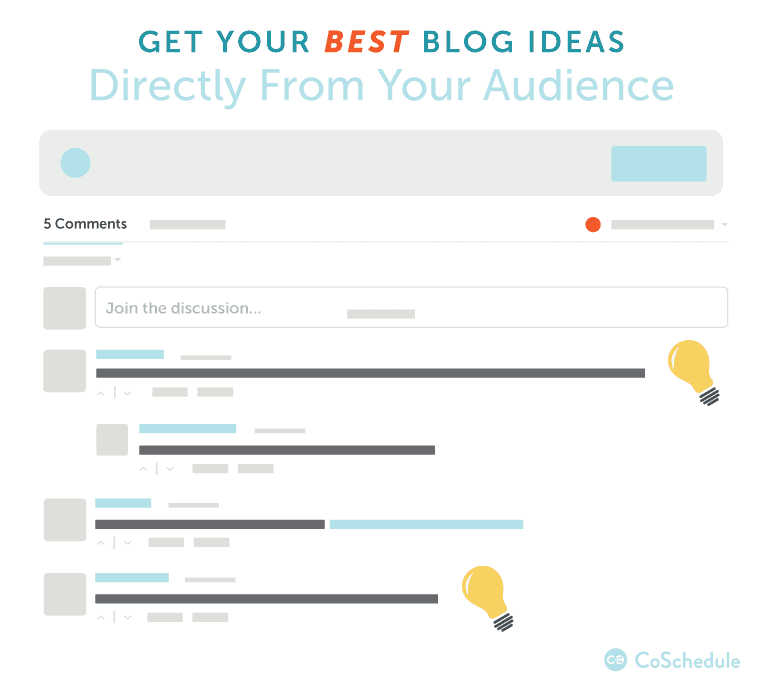 get your best blog ideas from blog comments