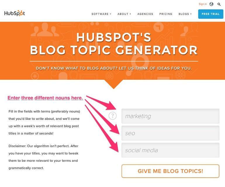 How to use the Hubspot Blog Topic Generator