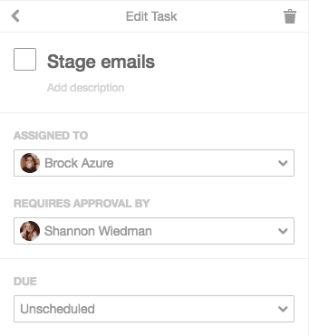 Task approvals in CoSchedule