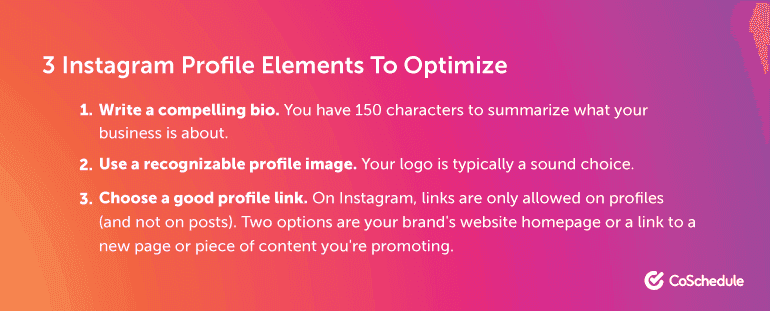 3 Instagram Profile Elements to Optimize