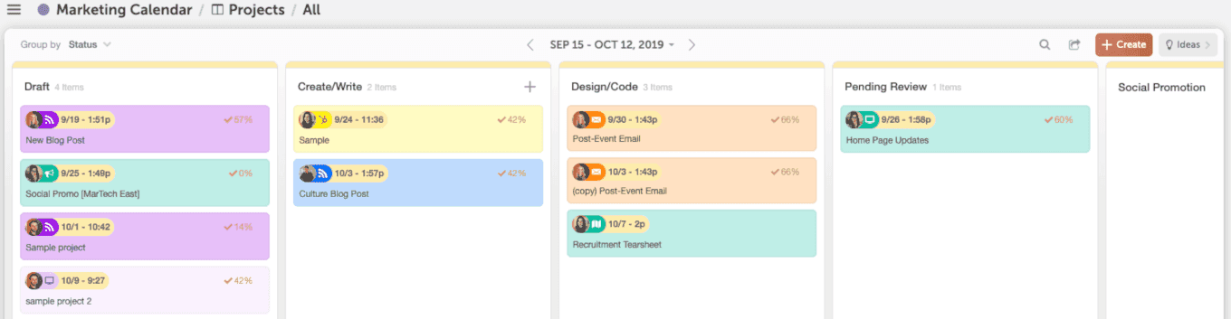 Example of the Kanban Project Dashboard