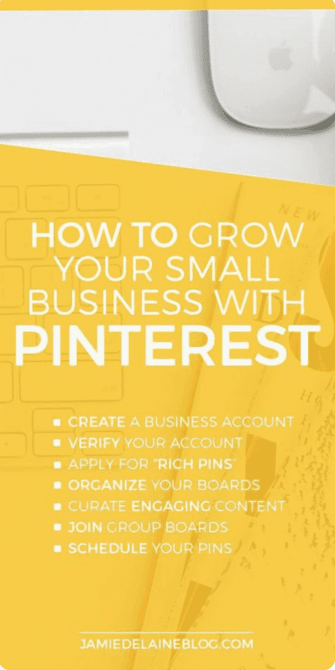 Example of a long Pinterest image