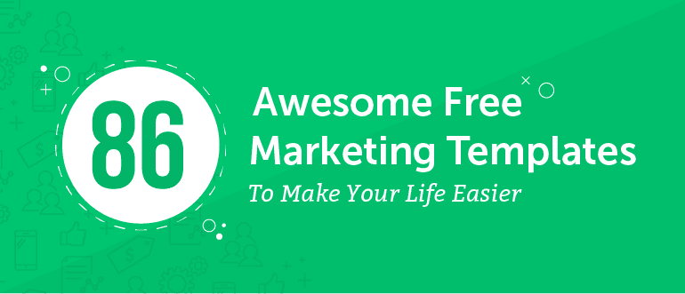 Cover Image for 86 Awesome Free Marketing Templates To Make Your Life Easier