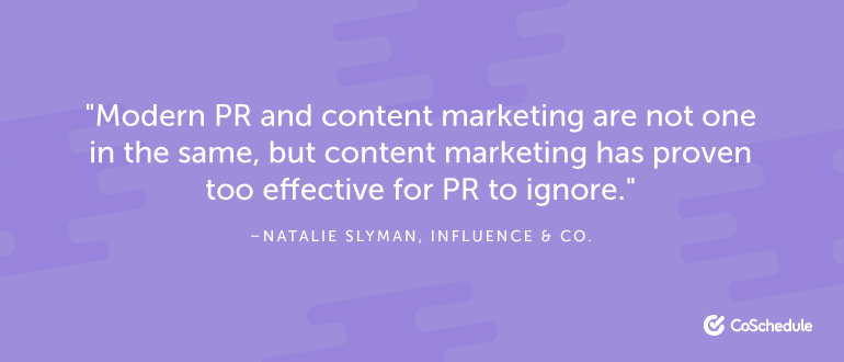 Modern PR and content are not one in the same, but content marketing has proven too effective for PR to ignore.