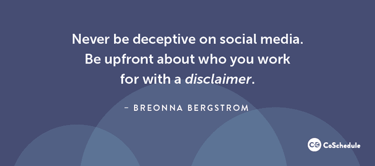 Never Be Deceptive On Social Media
