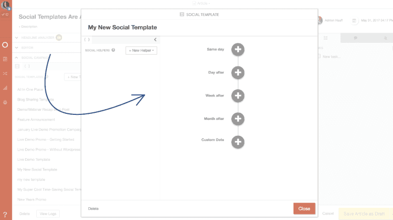 How to make a new social template