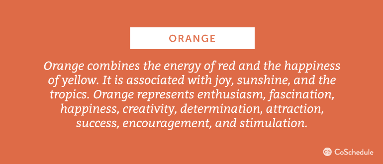 Meaning of the color orange