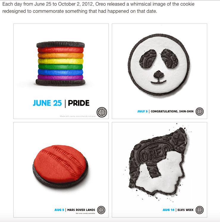 Example of a campaign from Oreo