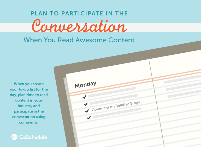 plan time to participate in blog comments when you read awesome content