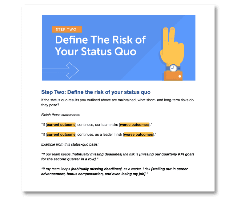 Step Two: Define the Risk of Your Status Quo