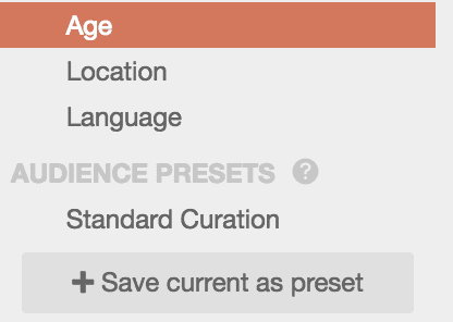Save targeting presets in CoSchedule