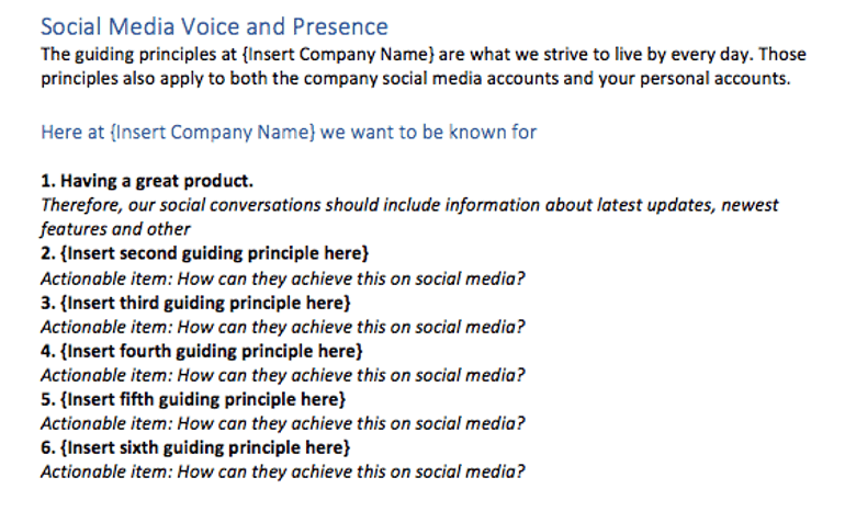 Social Media Voice and Presence