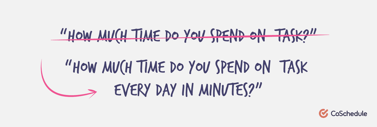 How much time do you spend on task every day in minutes?