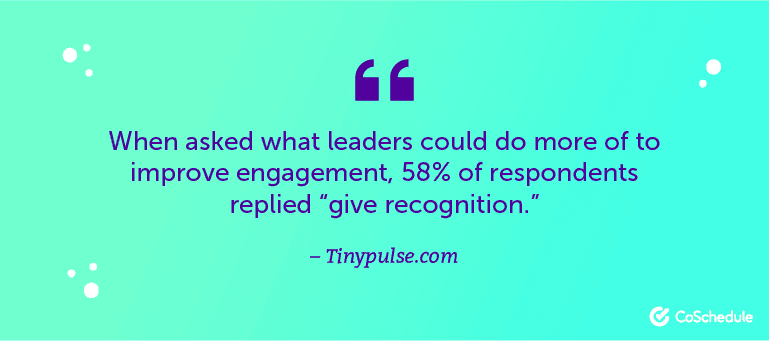 When asked what leaders could do to improve engagement ...