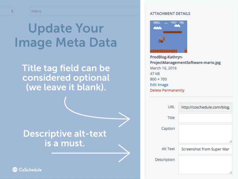 Update your image meta data