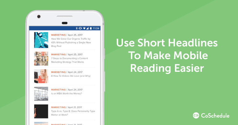 Use Short Headlines to Make Mobile Reading Easier