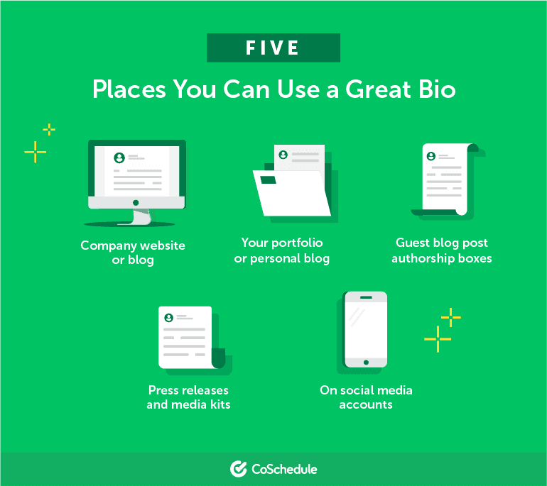 Five Places Where You Can Use a Great Bio
