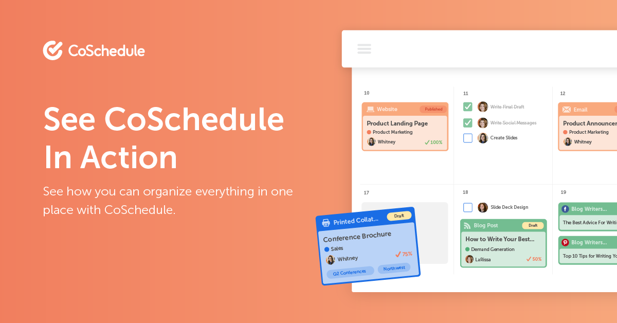 Schedule Your CoSchedule Demo Today CoSchedule